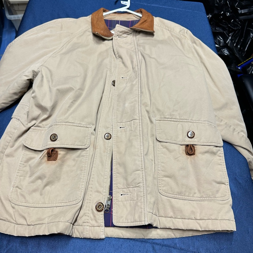 Men's Tan Jacket with Brown Accents